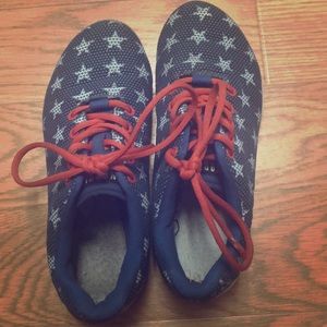 Red white and blue shoes!